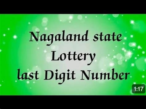 nagaland lottery last digit number|Dear Morning Results 1:00PM Today .